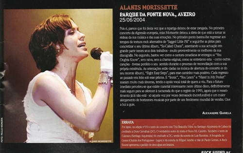 Alanis Morrissette Aveiro 25/04/2004
